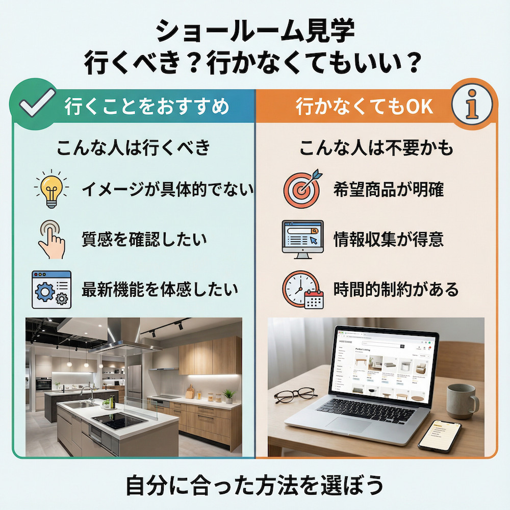 ショールーム見学行くべき?