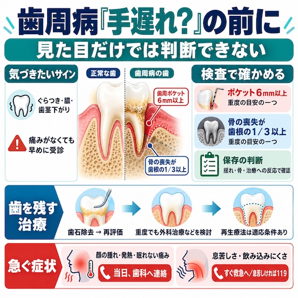 歯周病手遅れの前に?